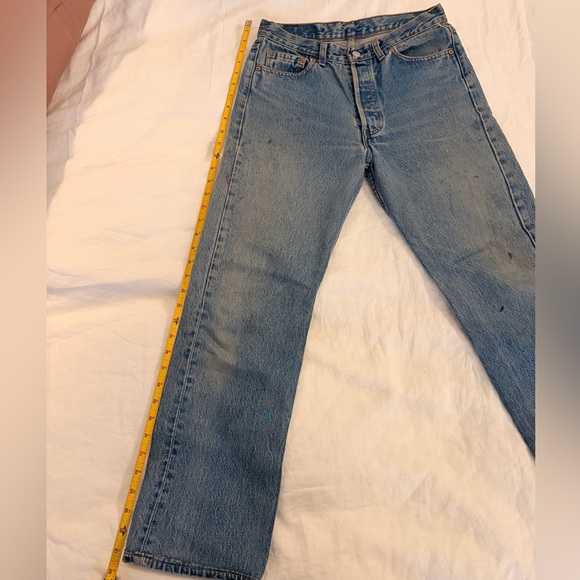 Vintage Levi's Light Blue Straight Leg Jeans tag size 30 x 34 - Picture 7 of 8